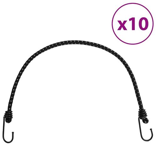 vidaXL Spanelastieken met reflecterende strips en haken 10, Caravans en Kamperen, Kampeeraccessoires, Nieuw, Verzenden