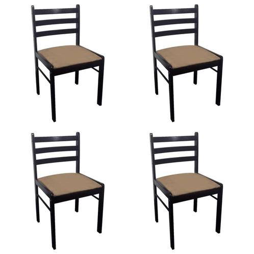 4 Bruine Stoelen - Massief Hout - Retourdeal - Rustieke S..., Huis en Inrichting, Stoelen, Vier, Bruin, Nieuw, Ophalen of Verzenden