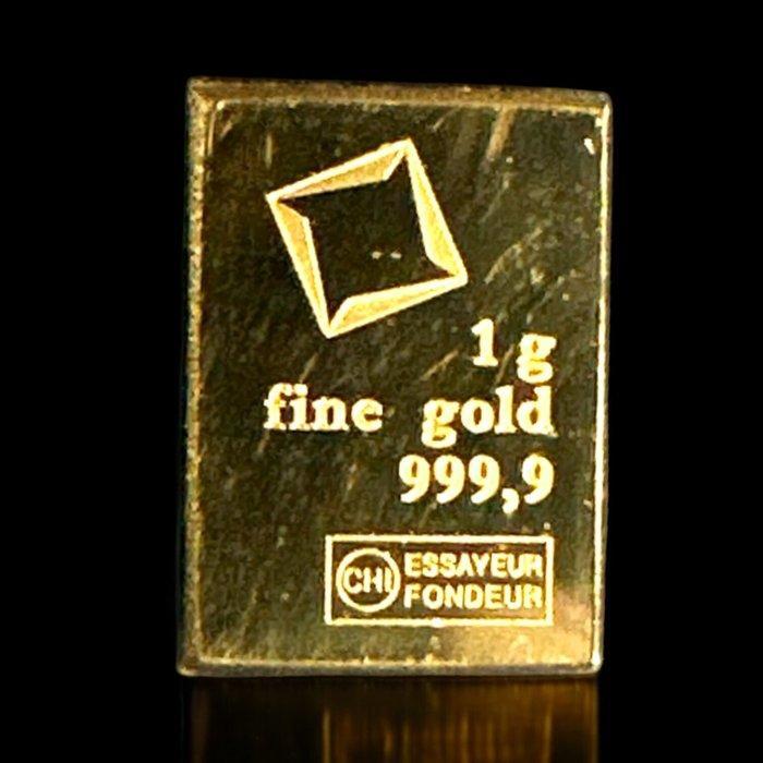 1 gram - Goud .999 - Valcambi, Switzerland (Zonder, Postzegels en Munten, Edelmetalen en Baren