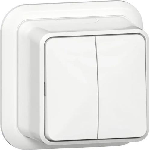 Gira serieschakelaar opbouw wit - 310511, Doe-het-zelf en Verbouw, Elektra en Kabels, Ophalen of Verzenden