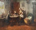 Bernard de Hoog (1866-1943) - Dutch Interior with mother and