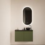 Fonteinmeubel BWS Meadow 80x50 cm Olijf Groen Incl. Topplaat, Doe-het-zelf en Verbouw, Sanitair, Ophalen of Verzenden, Nieuw, Bad