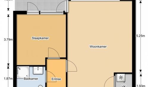 Te Huur 2 Kamer Appartement Waddenstraat In Haarlem, Huizen en Kamers, Huizen te huur, Direct bij eigenaar, Noord-Holland, Appartement