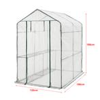 [en.casa] Tuinkas Oosterhout met 4 planken 120x186x190 cm, Verzenden, Nieuw