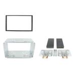 2-Din ISO inbouwframe kit universeel piano zwart, Verzenden, Nieuw