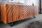 Design Dressoir ZEN 180cm bruin Mangohout metalen frame, Ophalen of Verzenden, Nieuw