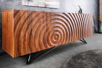 Design Dressoir ZEN 180cm bruin Mangohout metalen frame beschikbaar voor biedingen