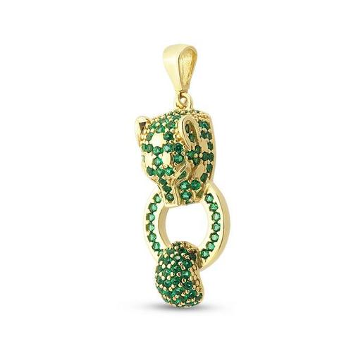 Zonder Minimumprijs - Hanger - 14 karaat Geel goud Smaragd, Sieraden, Tassen en Uiterlijk, Antieke sieraden