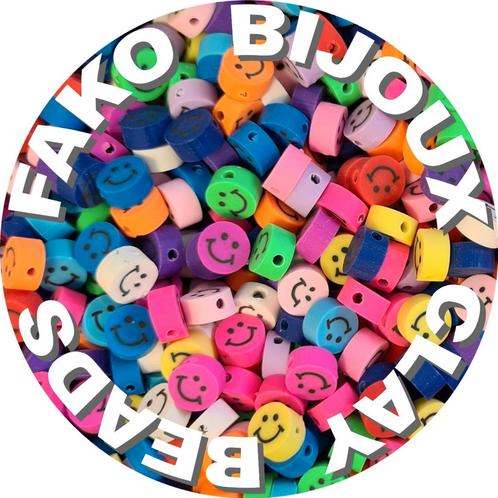 Fako Bijoux® - Klei Kralen Smiley / Emoji Mix - Figuurkralen, Hobby en Vrije tijd, Kralen en Sieraden maken, Verzenden