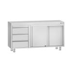 GGM Gastro | RVS werkkast ECO - 1400x600mm - met |, Verzenden, Nieuw in verpakking, Meubilair