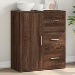 vidaXL Dressoir 60x31x70 cm bewerkt hout bruin eikenkleurig, Huis en Inrichting, Verzenden, Nieuw, 50 tot 100 cm, 25 tot 50 cm