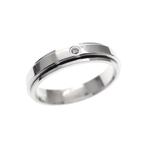 18 karaat witgouden dames ring; Piaget | 0,02 ct. Diamant, Gebruikt, Overige kleuren, 19 tot 20, Ophalen of Verzenden