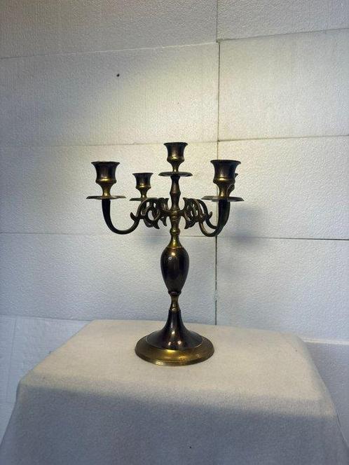 Kandelaar Antieke Franse Bronzen Kasteel Kandelaar -, Antiek en Kunst, Curiosa en Brocante