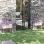 vidaXL Plantenbakken 2 st 70x31x70 cm massief grenenhout wit, Verzenden, Nieuw, 60 tot 100 cm, 60 cm of meer