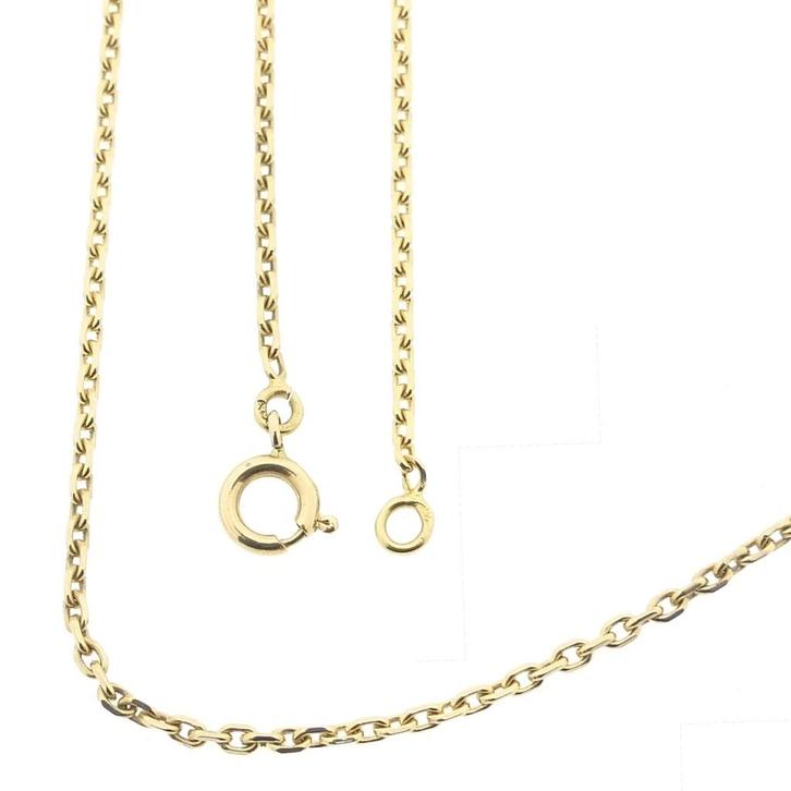 18 Krt. Gouden anker schakelketting., Sieraden, Tassen en Uiterlijk, Kettingen, Overige kleuren, Gebruikt, Goud, Ophalen of Verzenden