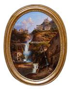 Italiaanse school (XIX) - Le cascate di Tivoli, Antiek en Kunst