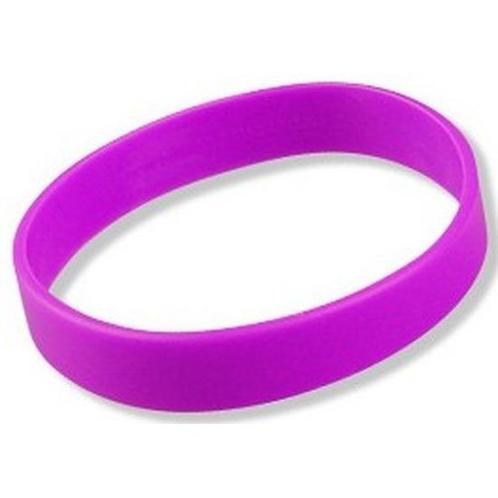 Siliconen armband neon paars - Polsbandjes, Hobby en Vrije tijd, Feestartikelen, Ophalen of Verzenden