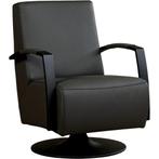 Leren draaifauteuil Mood - Toledo Antracite (donkergrijs) -, Huis en Inrichting, Fauteuils, Nieuw, Ophalen of Verzenden, 50 tot 75 cm