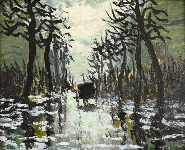 René Prin (1905-1985) - La cariole, Antiek en Kunst, Kunst | Schilderijen | Klassiek