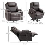 TRUUSK TV-stoel Met Opsta-hulp, 8 Massagepunten, Timer, Afst, Huis en Inrichting, Fauteuils, Verzenden, Nieuw