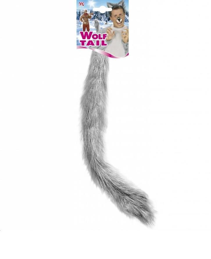 Staart wolf pluche grijs, Kleding | Dames, Carnavalskleding en Feestkleding, Nieuw, Ophalen of Verzenden