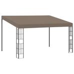 vidaXL Wandprieel 4x3 m stof taupe, Tuin en Terras, Partytenten, Verzenden, Nieuw