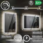 Badkamerspiegel met verlichting - Wandspiegel - 100x60 cm -, Verzenden, Zo goed als nieuw