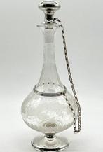 No reserve-Zeer grote geëtste karaf met 19e eeuws zilveren, Antiek en Kunst