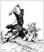 Lord of The Rings: Eowyn vs. Nazgul - Frank Frazetta -, Nieuw