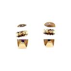 Gouden vintage oorstekers met diamant, robijn, saffier en, Sieraden, Tassen en Uiterlijk, Oorbellen, Ophalen of Verzenden, Nieuw