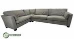 Refurbished 5-zits hoekbank grijs/groen 6 mnd garantie!, Huis en Inrichting, Banken | Bankstellen, 250 tot 300 cm, Gebruikt, Hoekbank