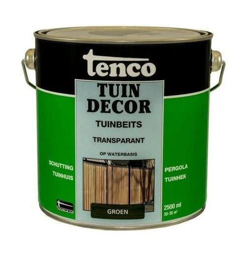 Tenco Tuindecor Transparant Groen 2,5 liter, Doe-het-zelf en Verbouw, Verf, Beits en Lak, Nieuw, Ophalen of Verzenden