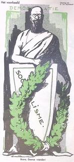 Thorvald Stauning op spotprent (lijst optie, Lithos), Antiek en Kunst, Kunst | Litho's en Zeefdrukken, Verzenden