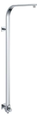 chroom messing luxe douchestang+ omstelknop 45 x 1000, Verzenden, Nieuw