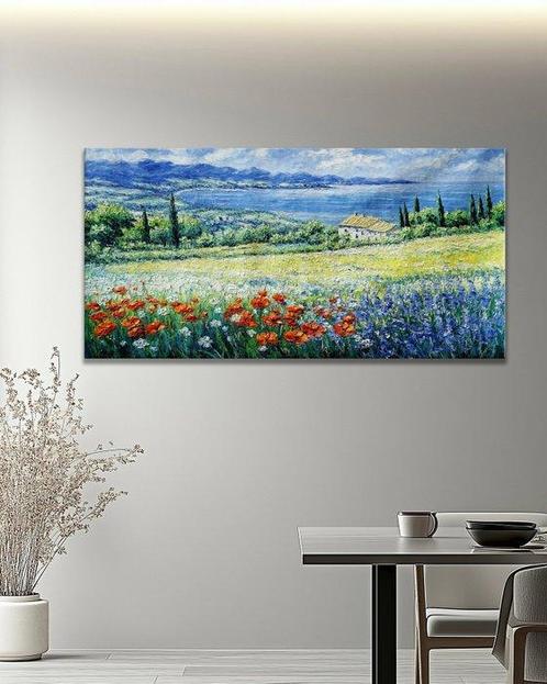CleliaArt - Summer Meadow View, Antiek en Kunst, Kunst | Schilderijen | Modern