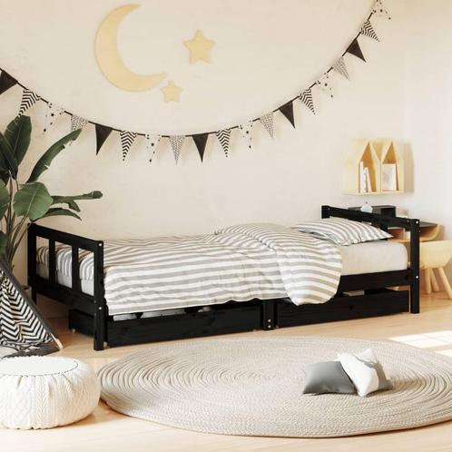 vidaXL Kinderbedframe met lades 90x200 cm massief grenenhout, Kinderen en Baby's, Kinderkamer | Bedden, Nieuw, Verzenden