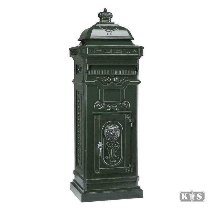 Brievenbus, Klassiek, Engelse, Kolombrievenbus, Vrijstaand, Tuin en Terras, Brievenbussen, Nieuw, Aluminium, Staande brievenbus