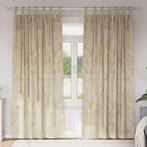 vidaXL Gordijn met gordijnen 2 pcs Crème 260 x 140 cm, Huis en Inrichting, Verzenden, Nieuw, Crème