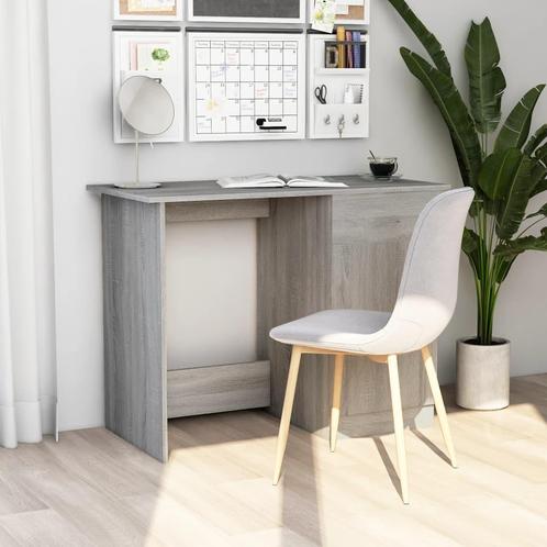 vidaXL Bureau 100x50x76 cm bewerkt hout grijs sonoma, Huis en Inrichting, Bureaus, Nieuw, Verzenden