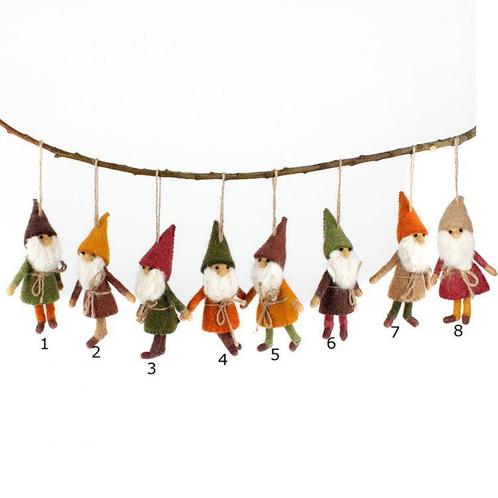 Vilten hanger kabouter aardetinten - 14cm - NR 8 NIEUW, Kinderen en Baby's, Kinderkamer | Inrichting en Decoratie, Nieuw, Ophalen of Verzenden