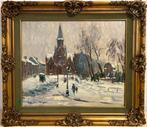 Maurice de Meyer (1911-1999) - Besneeuwd plein met kerk, Antiek en Kunst, Kunst | Schilderijen | Klassiek