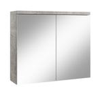 Badkamerkast Toledo 80 x 20 x 60 cm Beton Grijs Spiegelkast, Verzenden, Nieuw, Spiegelkast