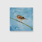 Matthieu van Riel - Bird on a Green Branch, Antiek en Kunst