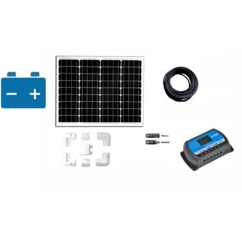 Solarset 50 watt 10ah Pwm + 70ah accu, Auto-onderdelen, Accu's en Toebehoren, Nieuw, Verzenden