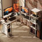 TRUUSK Bureau Gaming Tafel L-vorm Met Plank, Computertafel M, Huis en Inrichting, Bureaus, Verzenden, Nieuw
