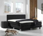 Bed Victory Compleet 140 x 200 Nevada Dark Grey €349,-  !, Huis en Inrichting, Slaapkamer | Bedden, Nieuw, Grijs, Stof, 140 cm
