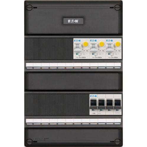 Eaton groepenkast, 3 aardlekautomaten, 1 hoofdschakelaar 4P, Doe-het-zelf en Verbouw, Elektra en Kabels, Nieuw, Ophalen of Verzenden