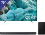Samsung 75 inch QLED 4K TV + Soundbar met Subwoofer, Nieuw