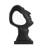 Beeld, Art Ornament - Face - 40 cm - Hout