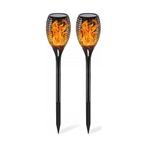 LED Solar Priklamp/Fakkel Tuinverlichting met Zonne-energie, Kunststof, Staande lamp, Nieuw, Ophalen of Verzenden